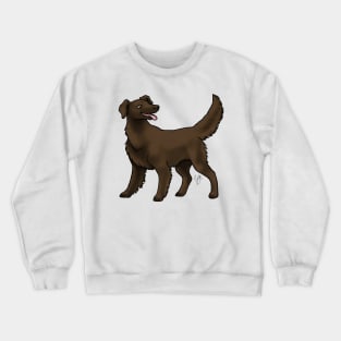 Dog - Flat-Coated Retrievers - Liver Crewneck Sweatshirt